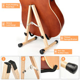 LEKATO LGS-10 Wood Guitar Stand A-Frame Folding