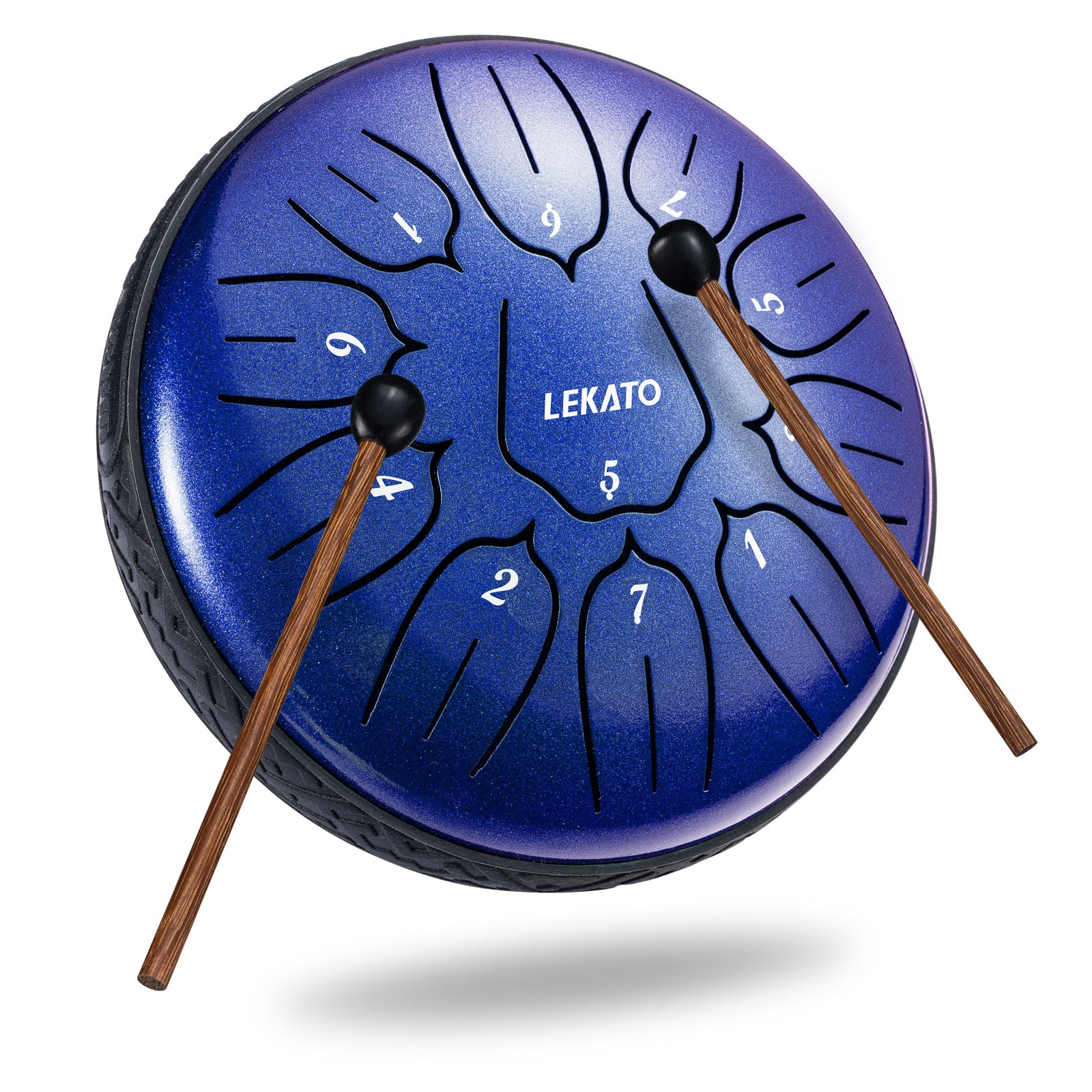 LEKATO 6" Tongue Drum 11 Notes D Tune Percussion Zen Meditation Yoga Gift