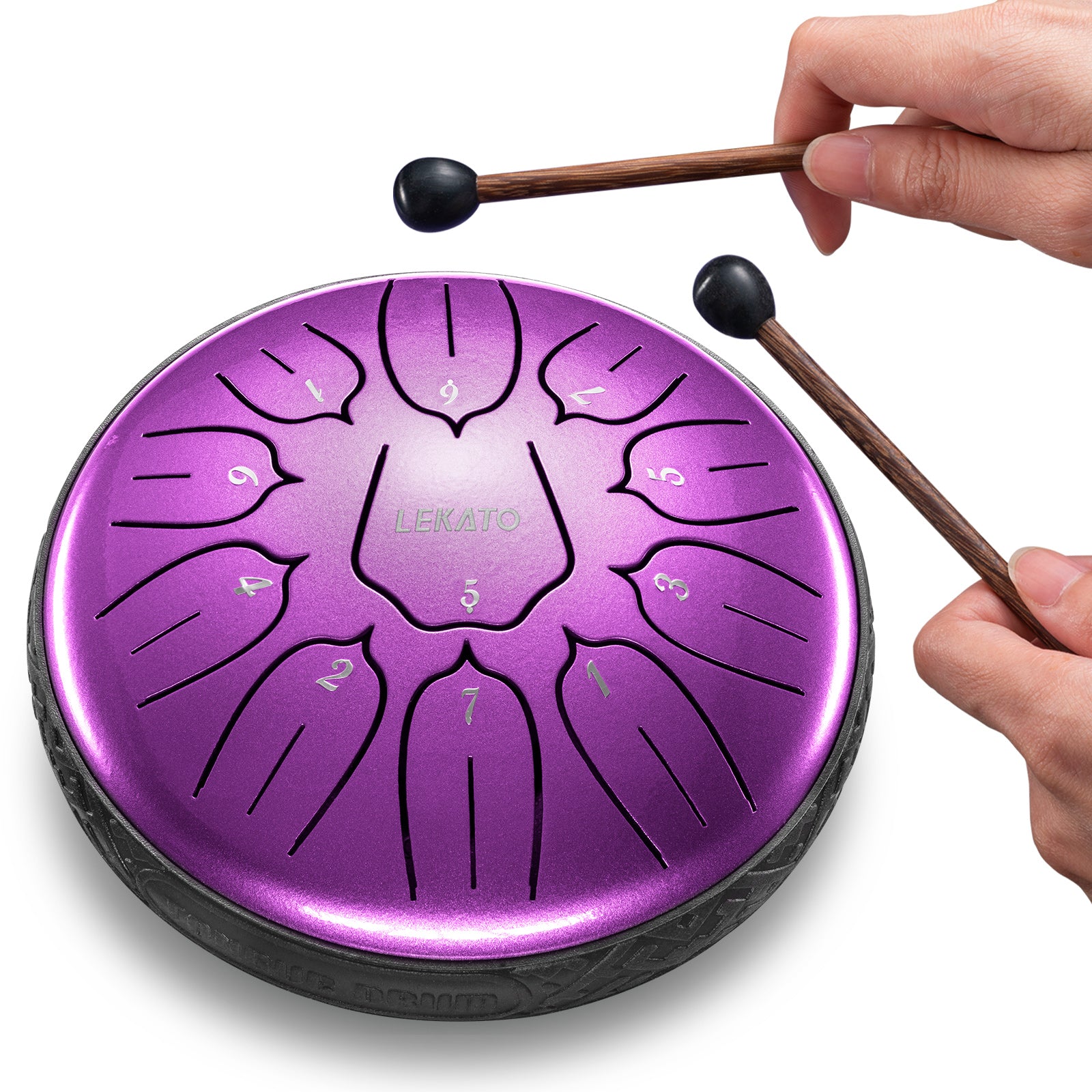 LEKATO 6" Zungentrommel 11 Noten D Tune Percussion Zen Meditation Yoga Weihnachtsgeschenk 