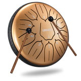 LEKATO 6" Tongue Drum 11 Notes D Tune Percussion Zen Meditation Yoga Gift