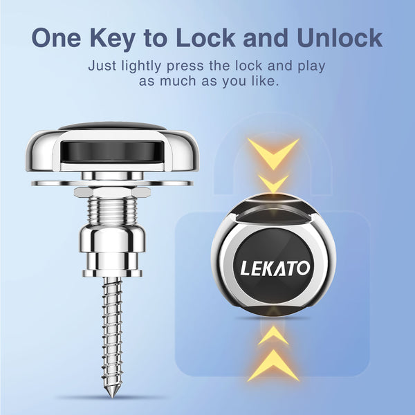 LEKATO Guitar Bass Strap Locks Super Button for Ukulele Electric Acoustic Guitar - LEKATO-Best Music Gears And Pro Audio