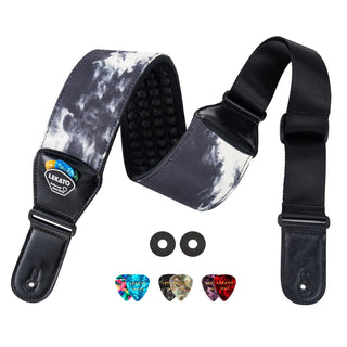 Buy smoke LEKATO Guitar Bass Strap 3" Wide Padded w/ 3D Sponge Filling Adjustable 45" to 55"