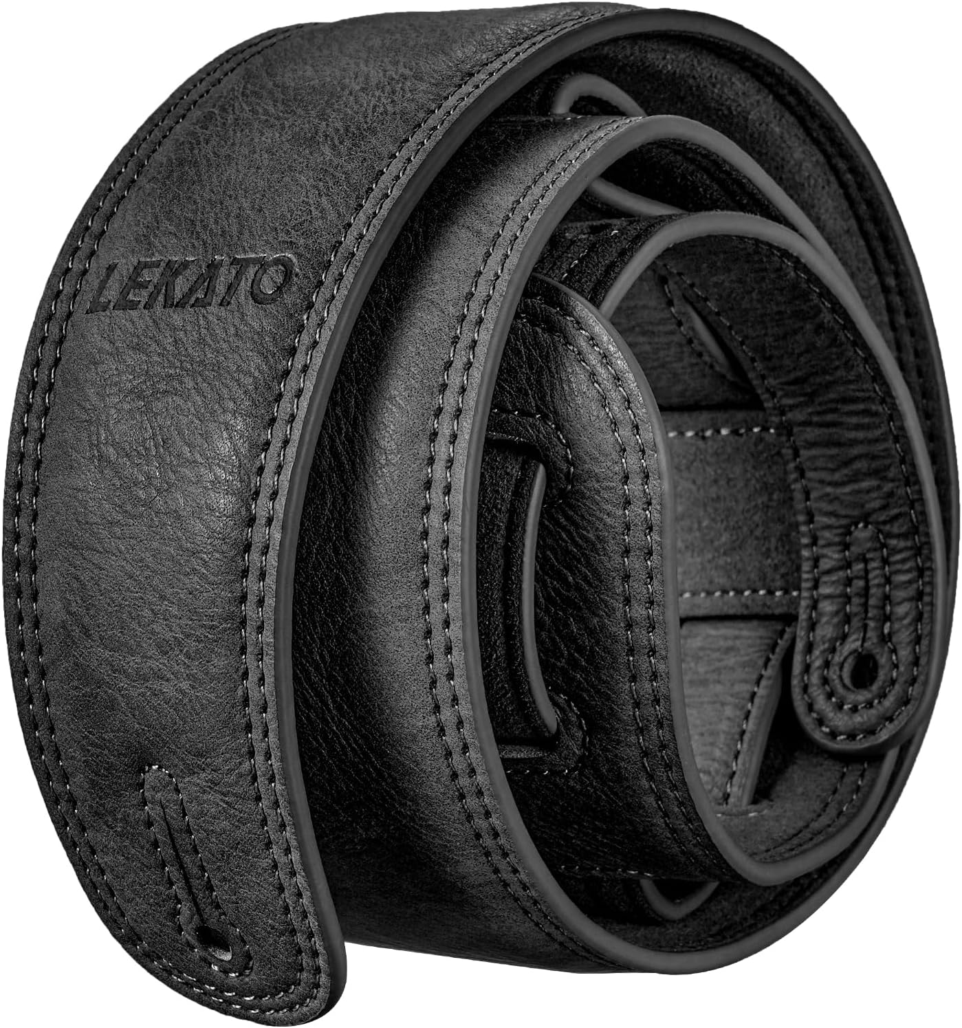 LGS 7 Leather Thicken Foam Guitar Strap Padded 2.5” Wide 41” 51”