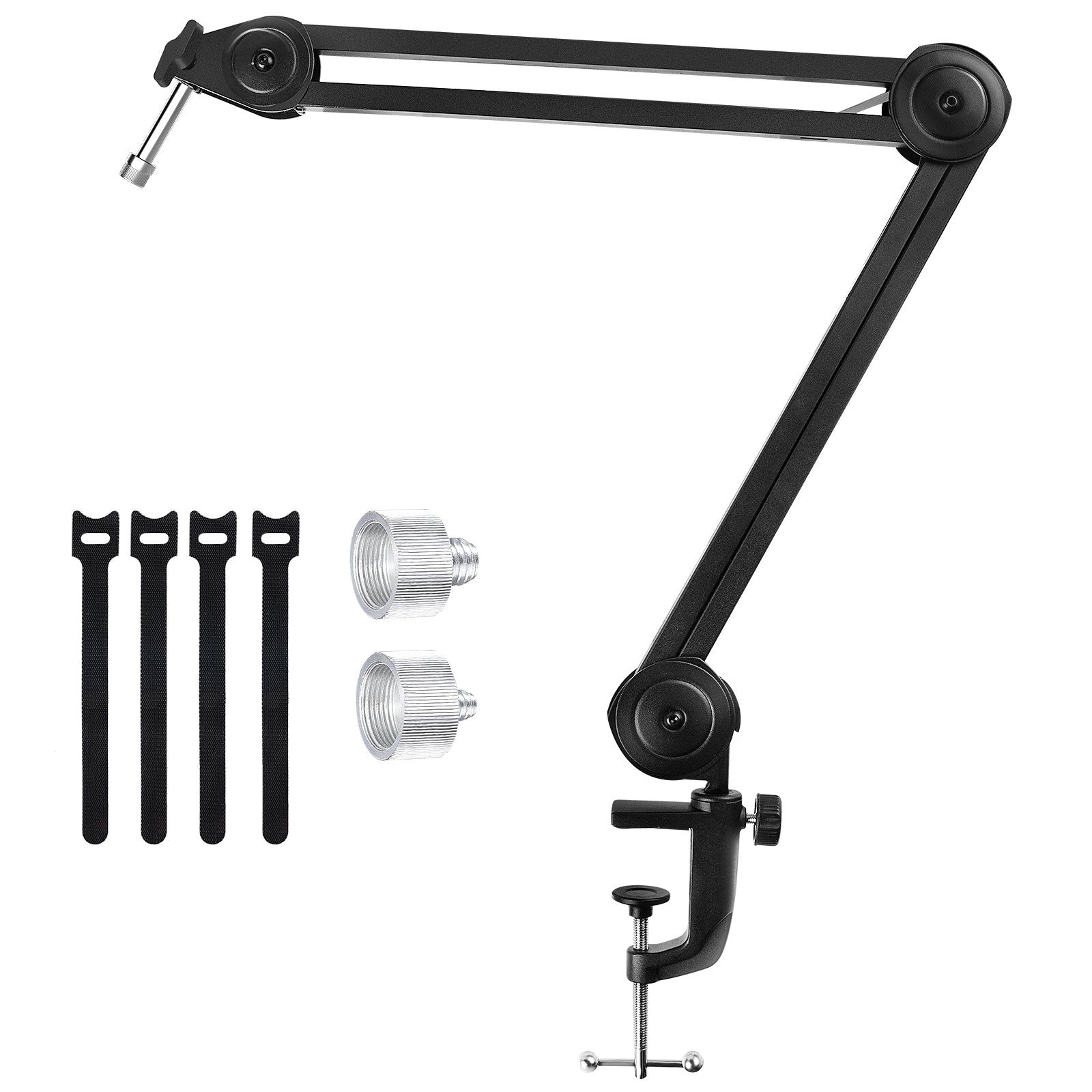 JAMELO Microphone Stand Heavy Duty Suspension Scissor Mic Boom Arm Desktop Table