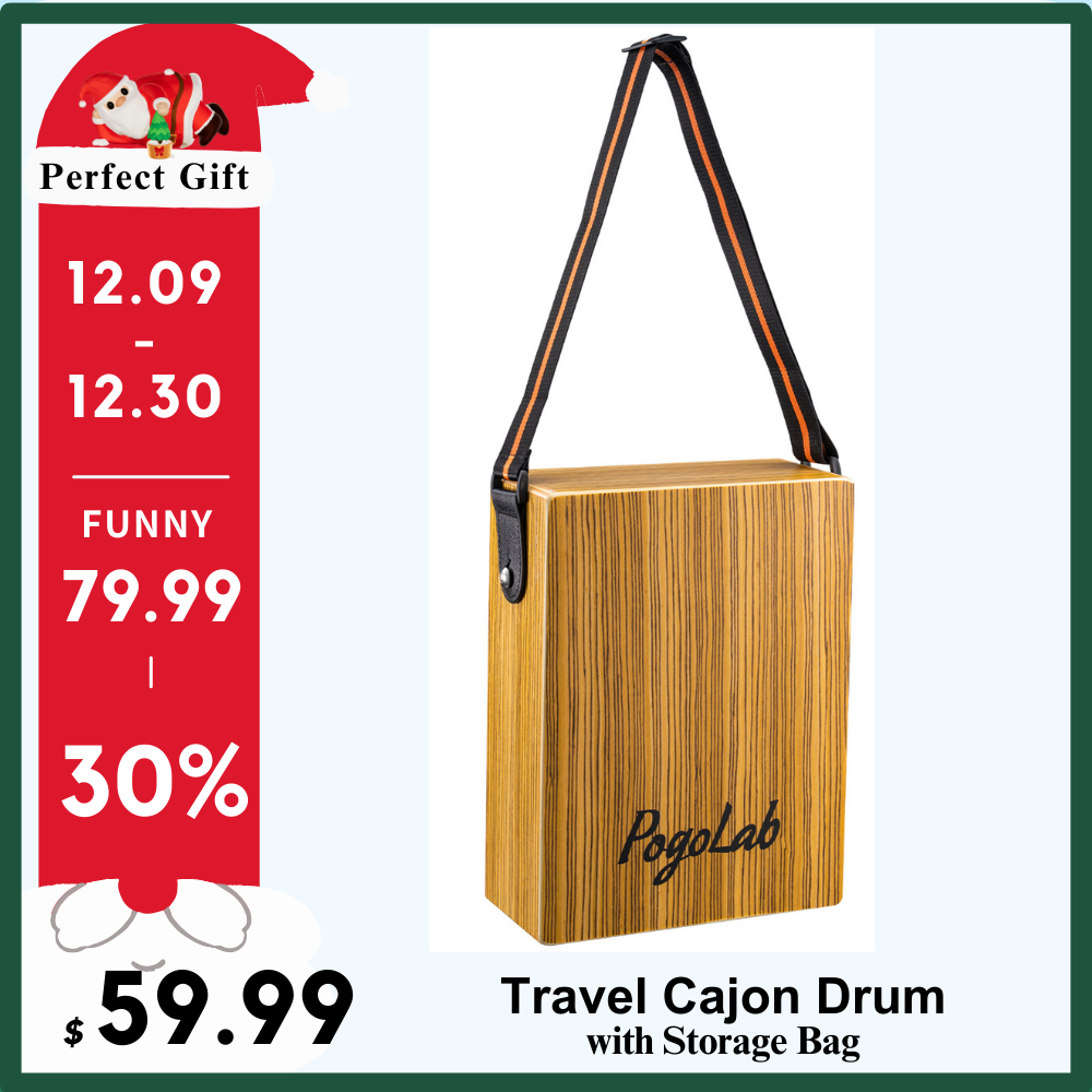 POGOLAB Portable Travel Cajon Drum Musical Hand Percussion