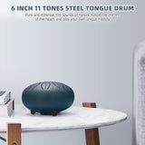 LEKATO 6" Tongue Drum 11 Notes C Key Percussion Zen Meditation Yoga Gift