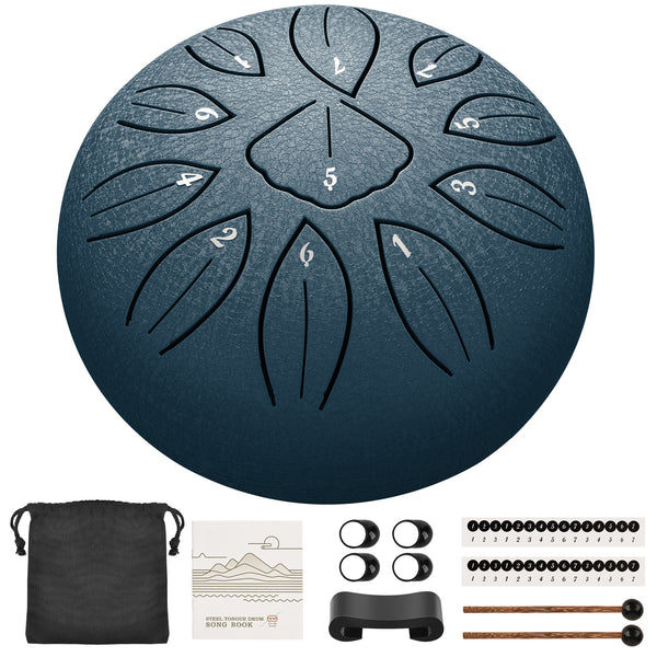 LEKATO Steel Tongue Drum 6 Inch 11 Notes C Key Beginner Zen Drum Meditation Yoga