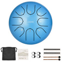 LEKATO Steel Tongue Drum 6 Inch 8 Notes For Beginner w/ Song Book Drum Mallets