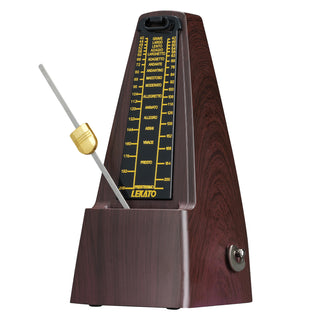 Buy walnut-wood LEKATO Mechanical Metronome Piano Guitar Ukulele Bass Accurate Track Beat Tempo