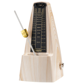 Buy ash-wood LEKATO Mechanical Metronome Piano Guitar Ukulele Bass Accurate Track Beat Tempo