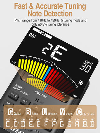 LEKATO ATM-600 Tuner 3 In 1 Digital Metronome