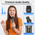 JAMELO Wireless Microphones Dual Handheld Dynamic Mic w/ 2.4Ghz Receiver Singing