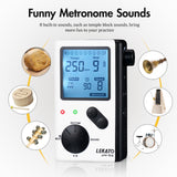 LEKATO JM-92 Digital Metronome  w/ Timer 8 Beat Tones