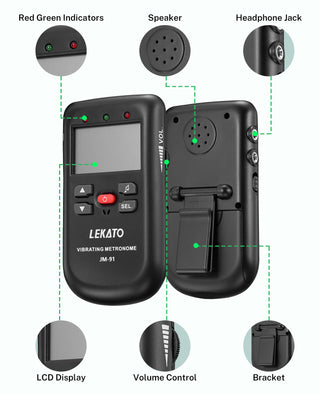 LEKATO JM-91 Vibrating Electronic Digital Metronome