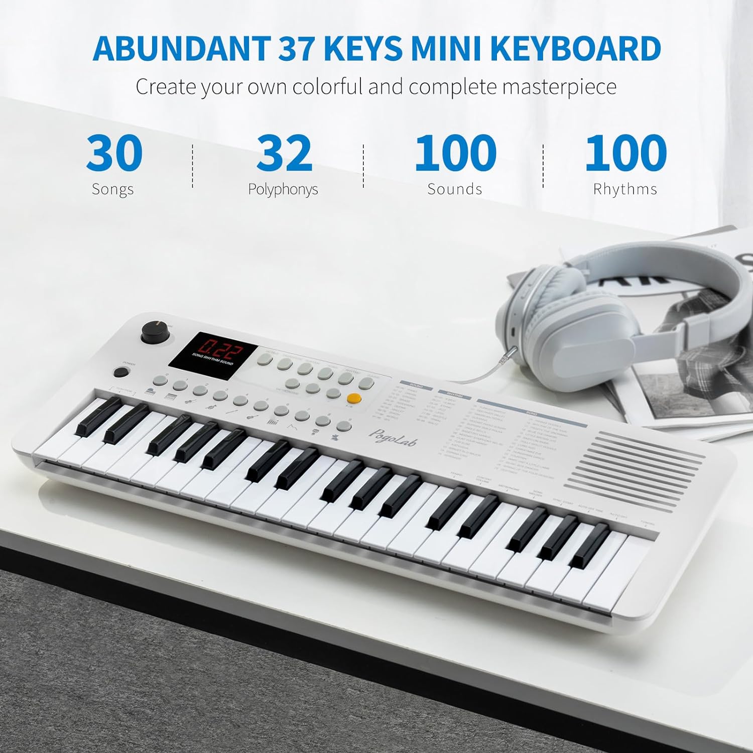 POGOLAB MK1 37 Keys Multifunctional Digital Keyboard Piano LED Display