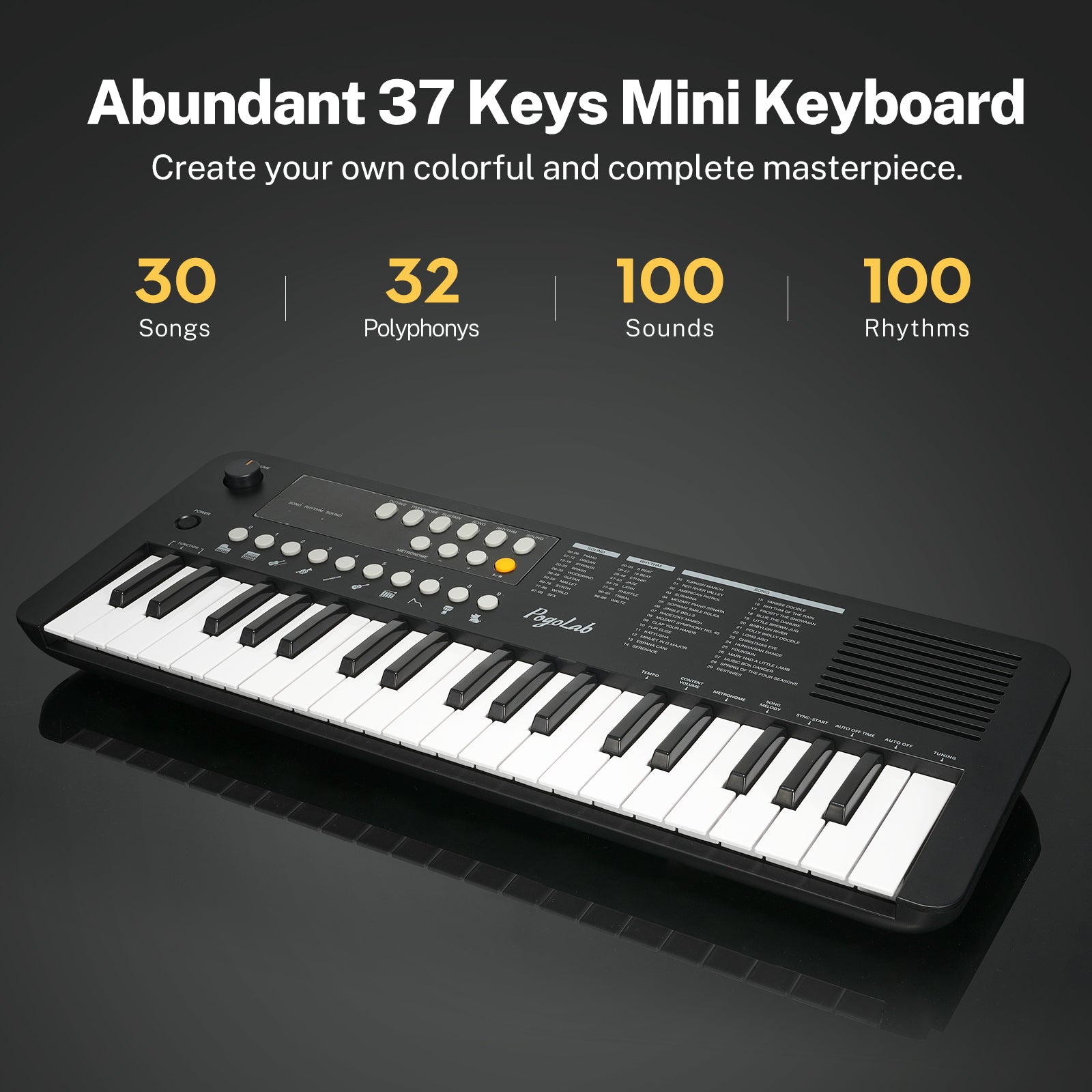 POGOLAB MK1 37 Keys Multifunctional Digital Keyboard Piano LED Display