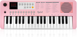 Buy pink POGOLAB 37 Keys Keyboard Piano w/ Transpose & Octave LED Display Built-in Speaker