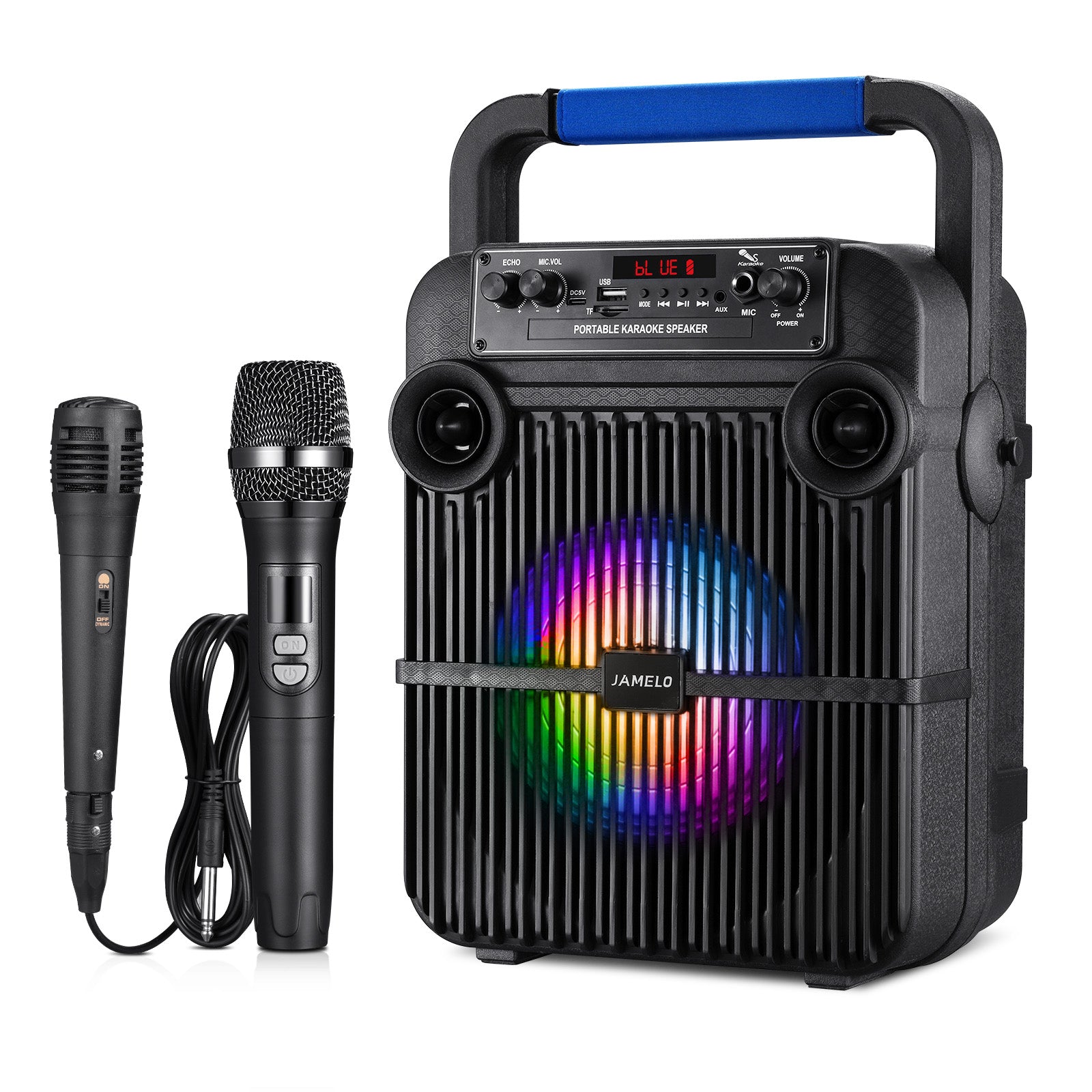 JAMELO Q1 Karaoke Machine Bluetooth Speaker w/ Microphone