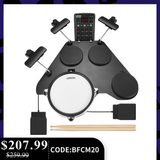 (Now available in the U.S. only)LEKATO Electronic Drum Set w/ Quiet Mesh Snare Drum Pads 220+ Sounds