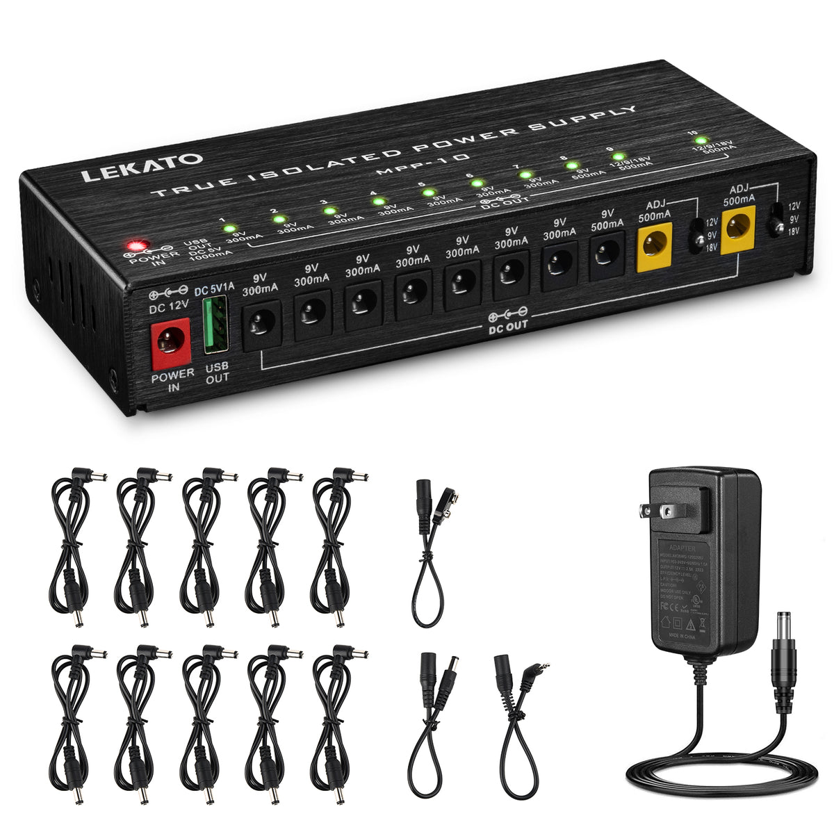 LEKATO MPP-10 True Isolated Guitar Pedal Power Supply – LEKATO 