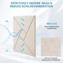 JAMELO 12 Pack Self-adhesive Acoustic Panels Sound Proof Foam Pattern High Density