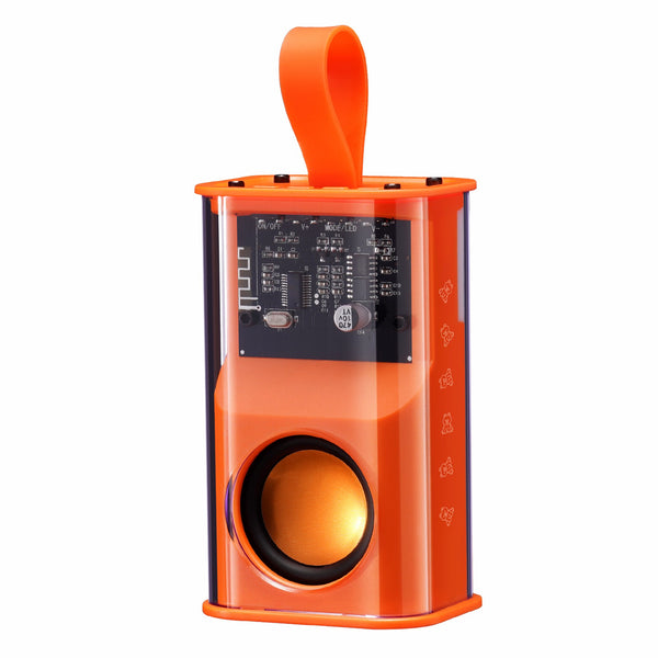 JAMELO Portable Bluetooth Speaker Mini Transparent Wireless Speakers w/ RGB Light