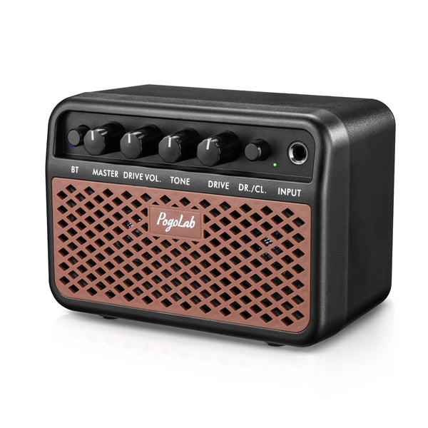 POGOLAB Mini Guitar Amp 5W Clean&Drive Effects 2 Channels Bluetooth w/ Headphone Jack
