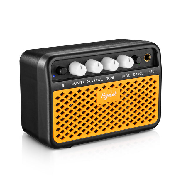 POGOLAB Mini Guitar Amp 5W Clean&Drive Effects 2 Channels Bluetooth w/ Headphone Jack