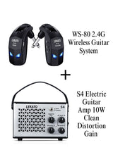 LEKATO S4 E-Gitarrenverstärker, 10 W, Clean Distortion Gain Control Amp