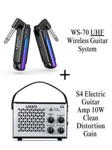 LEKATO S4 E-Gitarrenverstärker, 10 W, Clean Distortion Gain Control Amp
