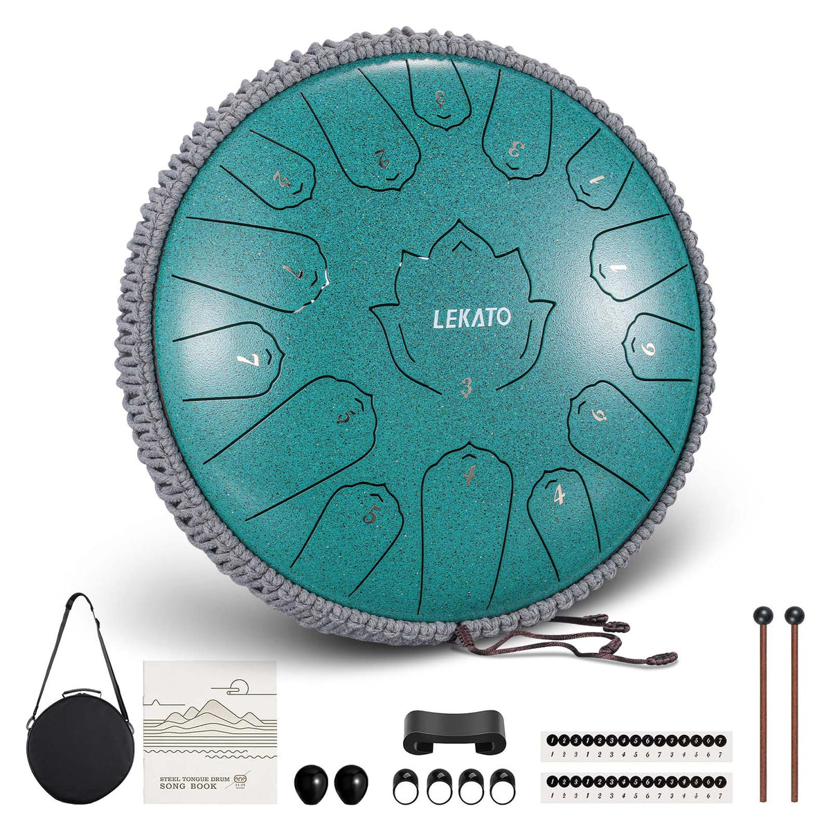 13" Tongue Drum 15 Notes C Key Beginner Professional Hanpan Drum