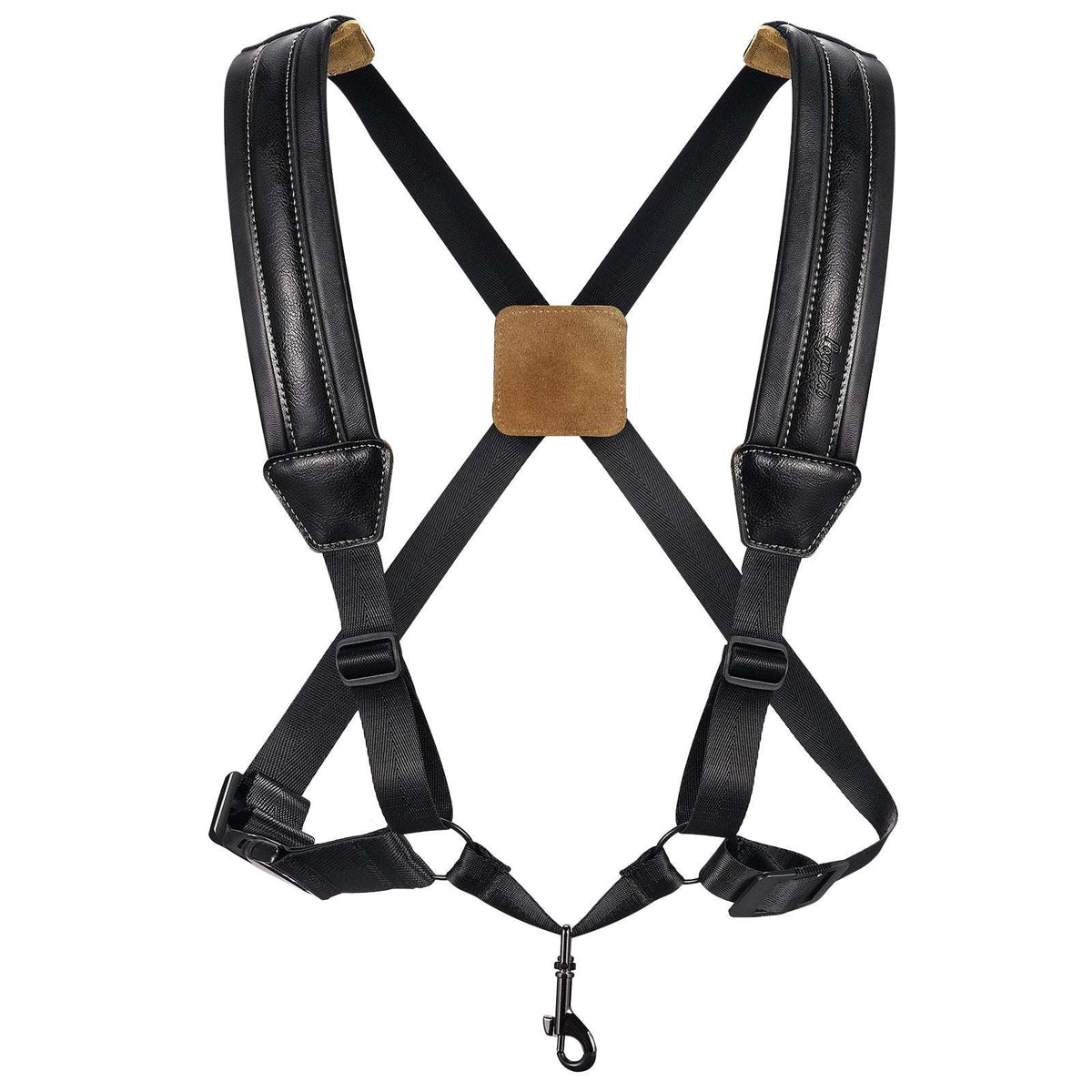 Saxophone Harness Double Shoulder Adjustable Soft Leather Strap