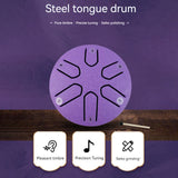 LEKATO 3" Tongue Drum 6 Notes A5 Major Tune Titanium Gold Steel