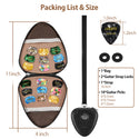 LEKATO Guitar Pick Holder Case w/ 18Pcs Picks PU Leather Plectrums Case w/ Lanyard