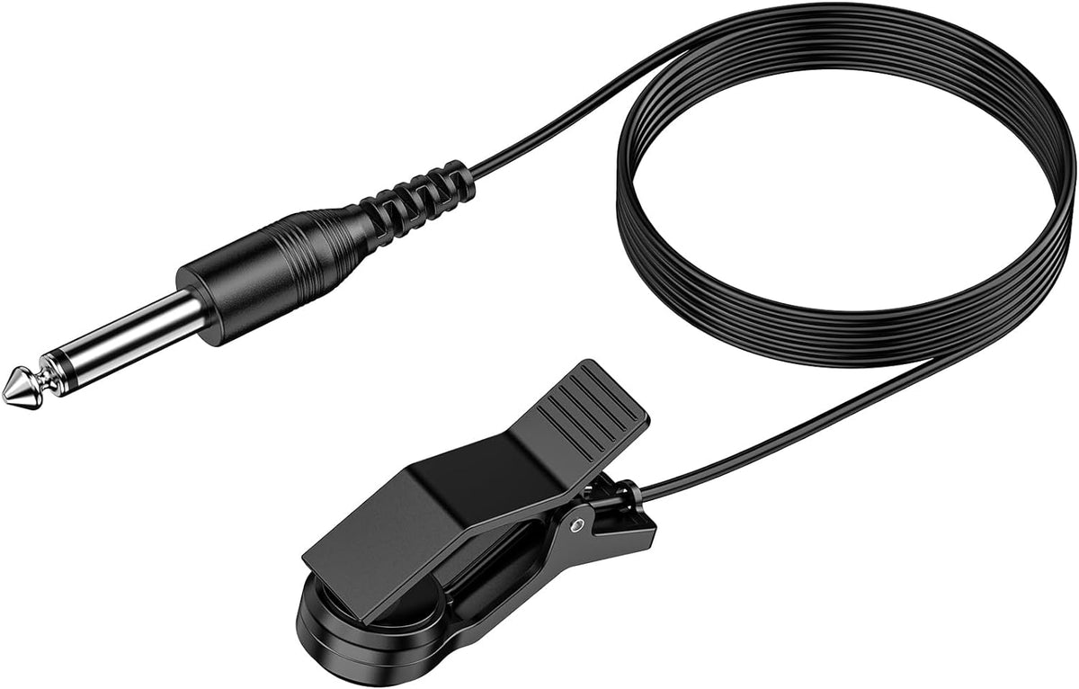 CP 55 Portable Universal Guitar Bass Clip On Pickup w 1 4" 6.35mm Jack 2M Cable