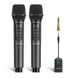 JAMELO 2.4GHz Wireless Microphone Dual Handheld Dynamic Mics