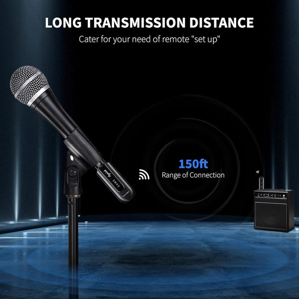 POGOLAB XLR Wireless Microphone Transmitter Receiver 2.4Ghz Rechargeable Mic Adapter