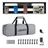 LEKATO PR-01 Guitar Pedal Board w/ Power Supply Cables Bag