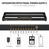 LEKATO PR-01 Guitar Pedal Board w/ Power Supply Cables Bag