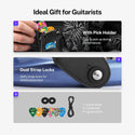 LEKATO Electric Bass Acoustic Guitar Strap 2″ Wide w/ Picks & Locks Lanyard Ring