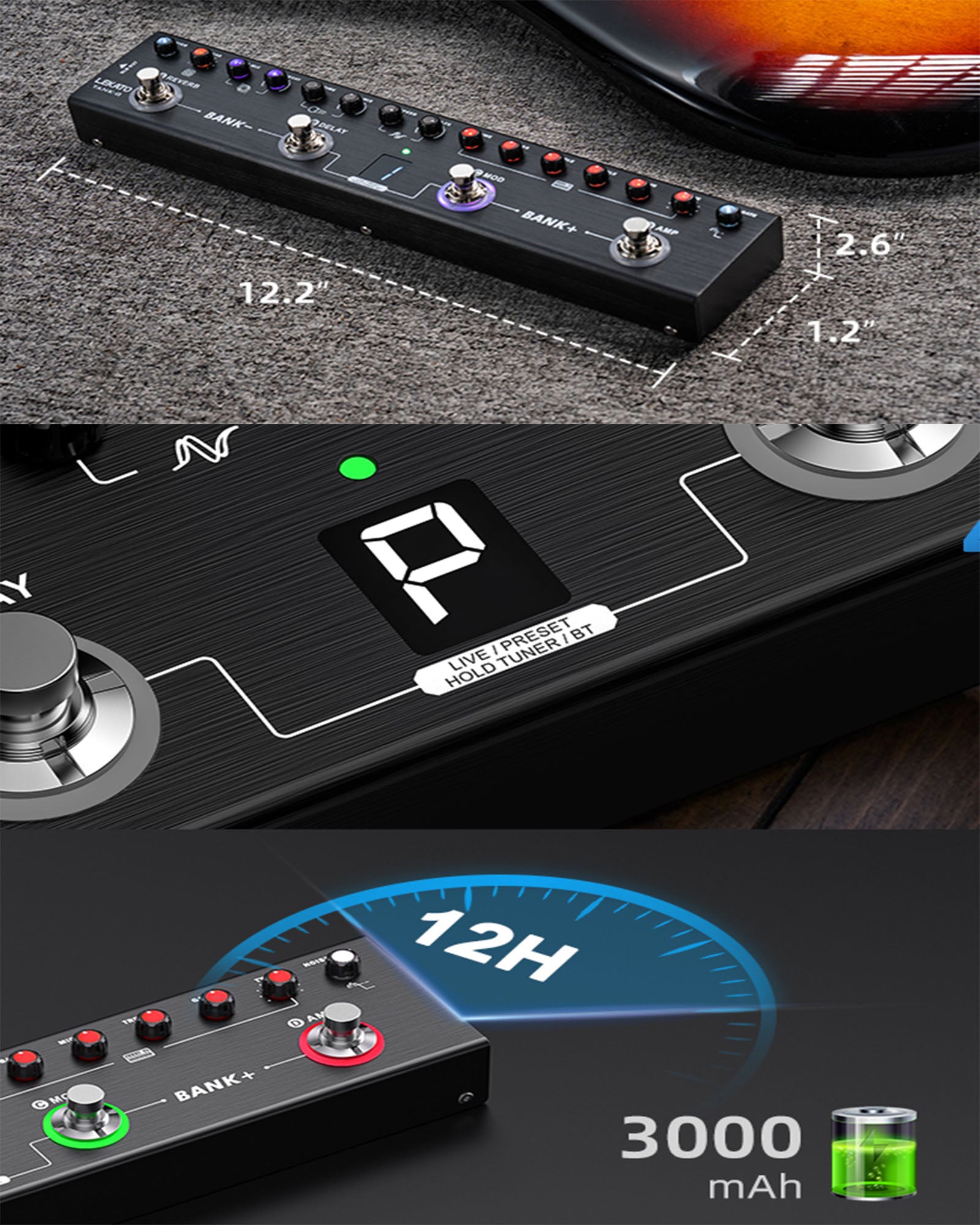 LEKATO Tank-G Guitar Effect Processor Pedal – LEKATO - Buy Musical ...