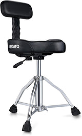 LEKATO Drum Throne Height Adjustable w/ Backrest