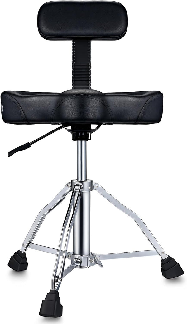 LEKATO Drum Throne w/ Backrest Height Adjustable Hydraulic Drum Chair Seat
