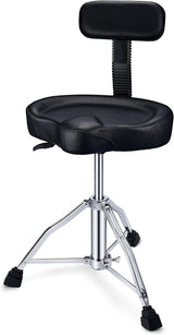 LEKATO Drum Throne Height Adjustable w/ Backrest