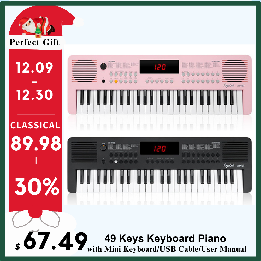 POGOLAB K140 49 Keys Mini Keyboard Piano 300 Rhythm