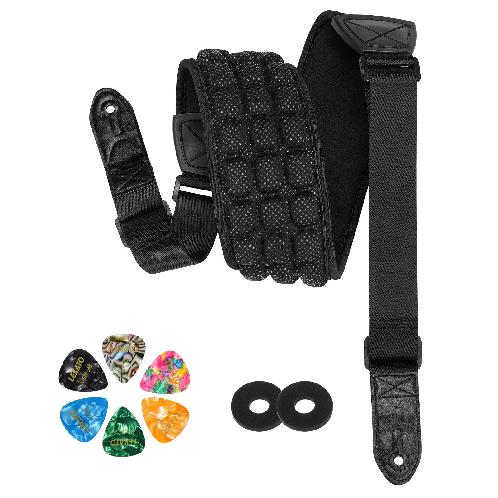 LEKATO GB-1 3D-Luftpolster-Gitarrengurt