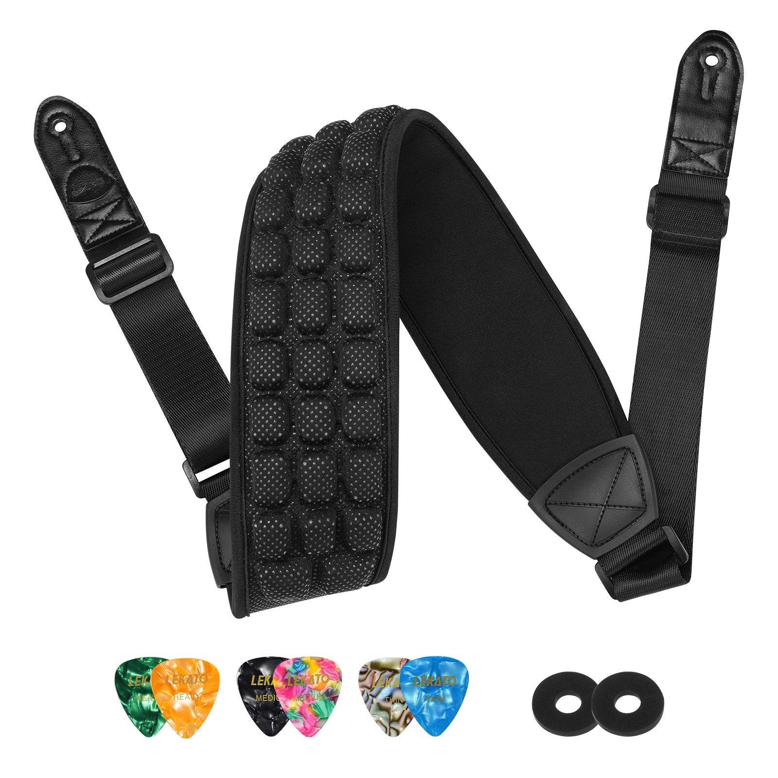 LEKATO GB-1 3D-Luftpolster-Gitarrengurt