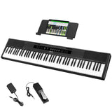 LEKATO P866 Full Size Semi Weighted 88 Key Digital Piano with 2x15W Built-in Speakers Pedal AC Power Adapter