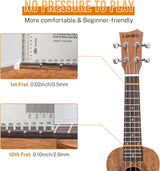 LEKATO 21" Soprano Ukulele Kit w/ Bag Strap Tuner Strings Picks Gift(Currently only the United States and some European countries have stocks)