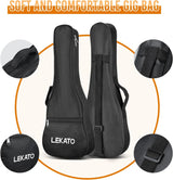 LEKATO 21" Soprano Ukulele Kit w/ Bag Strap Tuner Strings Picks Gift(Currently only the United States and some European countries have stocks)